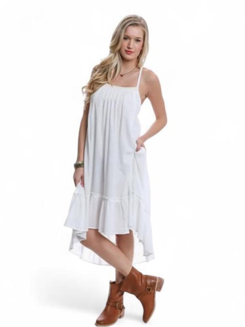 Free People The Guaze High-Low Sundress